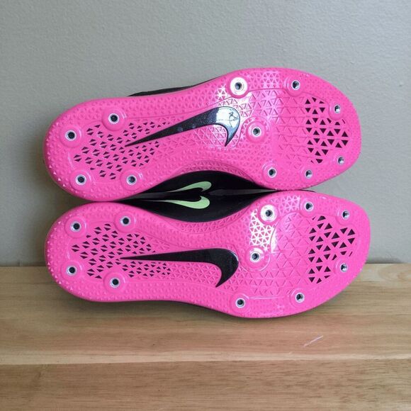 Nike High Jump Elite Track Field Jumping Spikes Black Pink 806561-003 Men's 9.5 - Picture 6 of 7